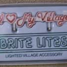 DEPT 56" I ♥ My Village" Brite Lites Yard Sign Accessory