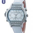 2GB Ladies Wireless Bluetooth MP3 Recorder Watch B03 White [3B03]