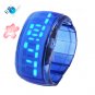Hot Sell Blue LED Bracelet Watch Transparent Plastic