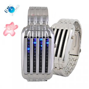 Fashionable Japanese Style Blue LED Watch (Time/Year/Day/Date/PM