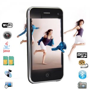 Quad Band 3.5 Inch Large Touch Screen Cell Phone with JAVA/WIFI and Compass