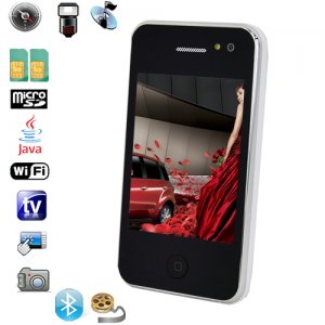 3.2 Inch Screen Cell Phone Quadband JAVA/WIFI/TV  with Dual Camera and Compass