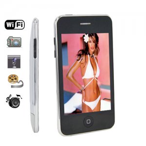 Ultra Thin 3.5 Inch Large Touch Screen WIFI/JAVA Quadband Cell Phone