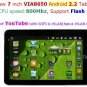 Wholesale 7inch Android 2.2 Tablet PC New VM8650 800 MHZ Flash Player 2PCS