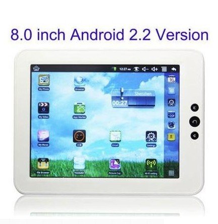 VR0008 8 inch Android 2.2 multi touch screen Tablet PC with WIFI