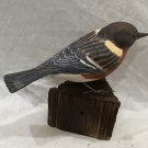 Bay-breasted warbler. Bird carving