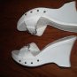 CHARLOTTE RUSSE WHITE WEDGE HEELS - SIZE 7US