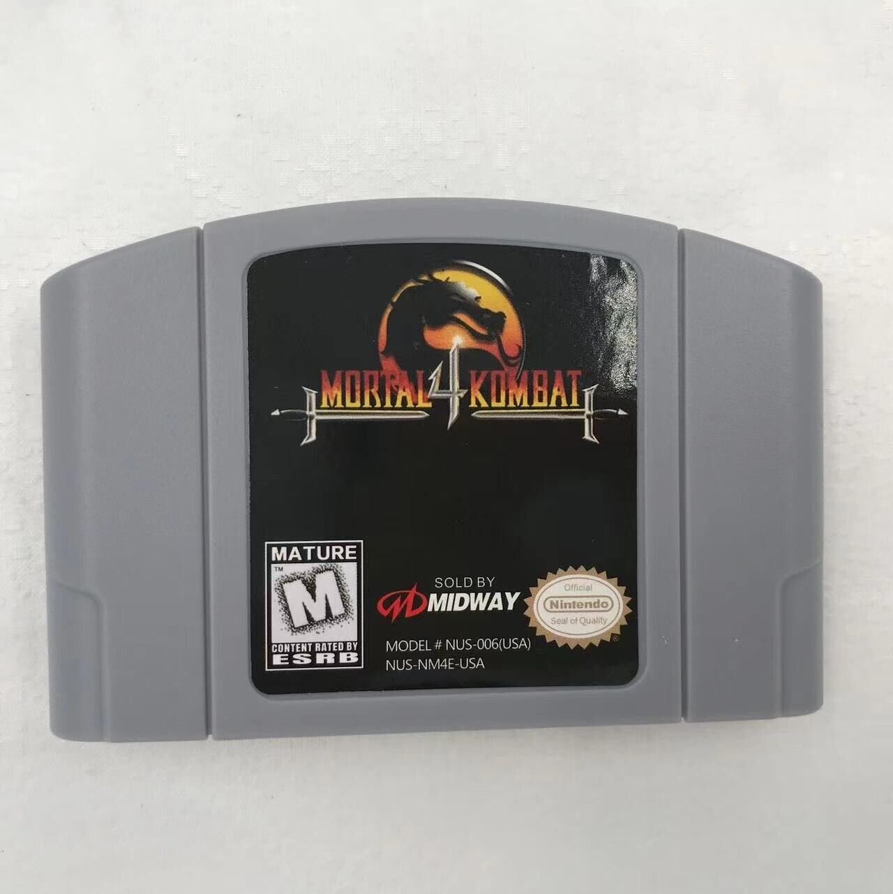 Mortal Kombat 4 Video Game Cartridge Card For Nintendo N64 (used)