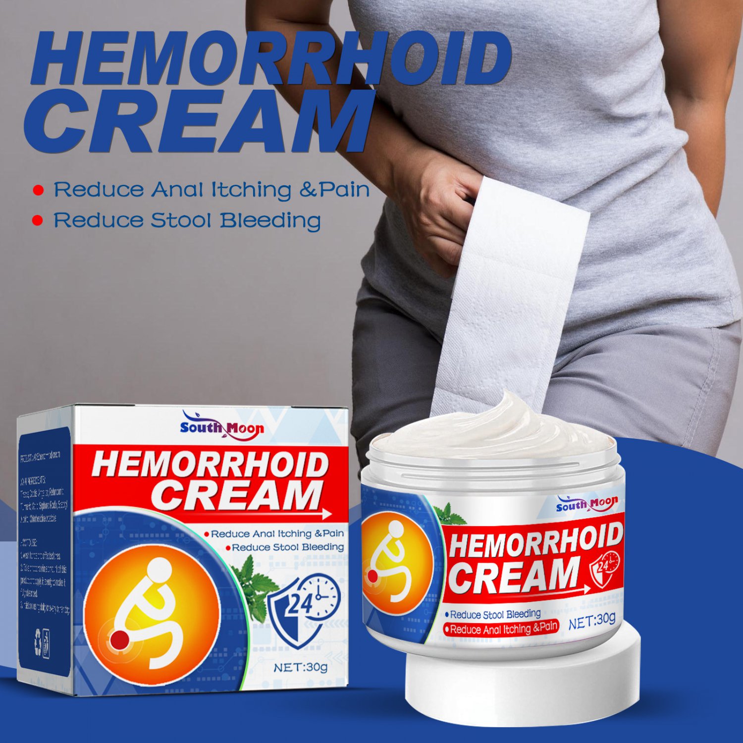 Hemorrhoid Cream Treatment Internal Piles External Anal Fissure Pain Relief