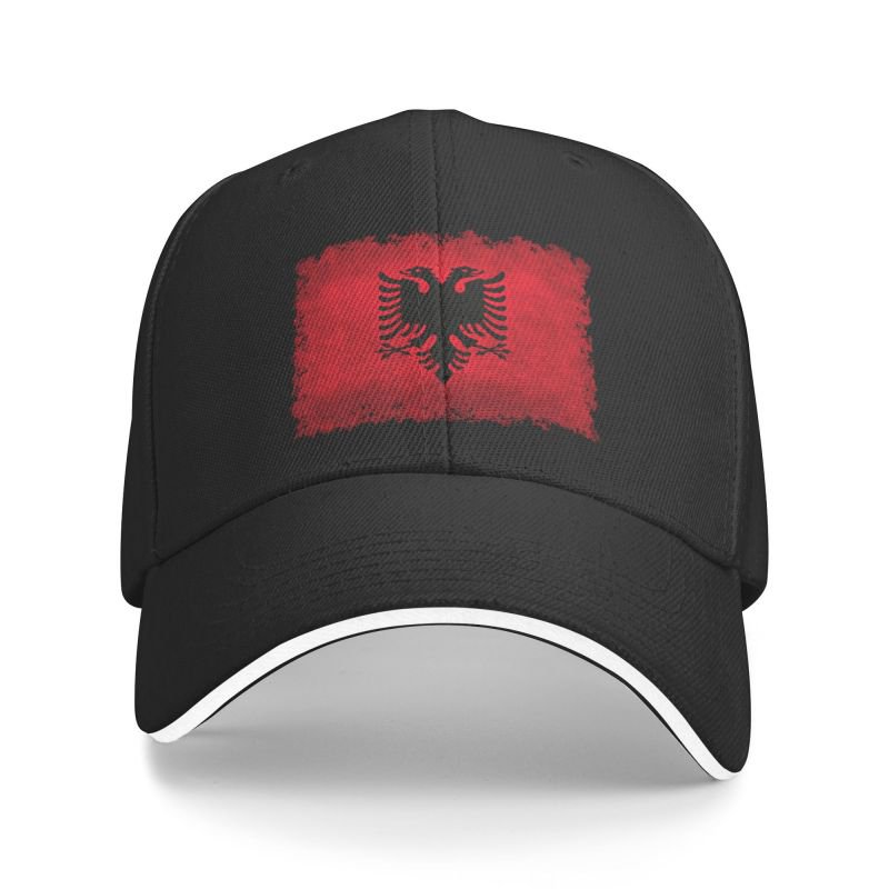 Albanian Flag With Torn Edges Baseball Cap Patriotic Albania Love Dad Hat