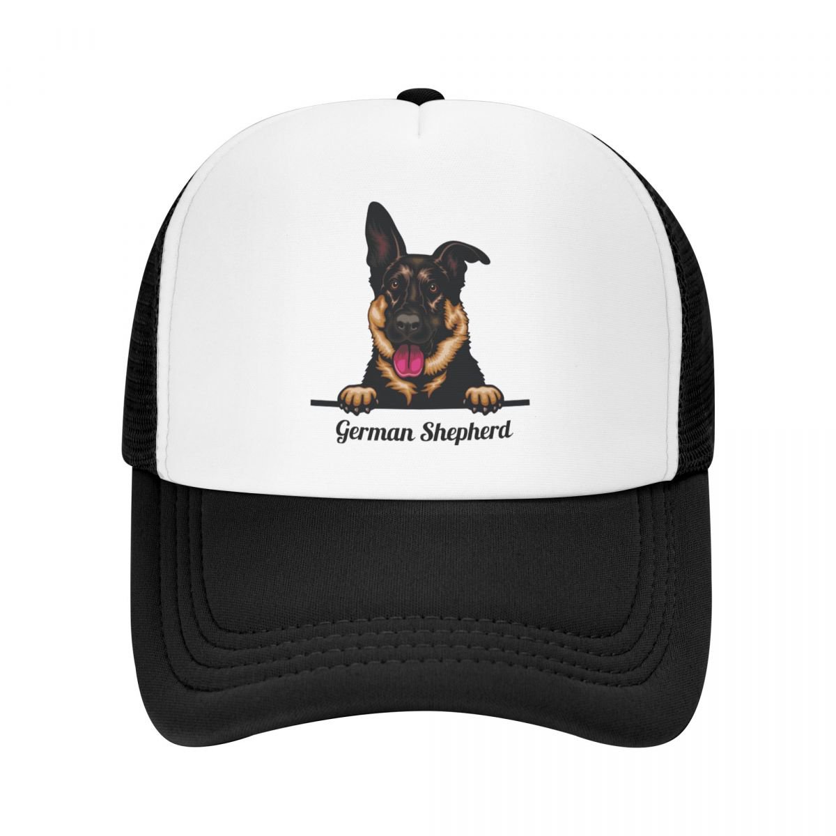 Cool Peeking Dog German Shepherd Trucker Hat Baseball Cap Outdoor Snapback Caps