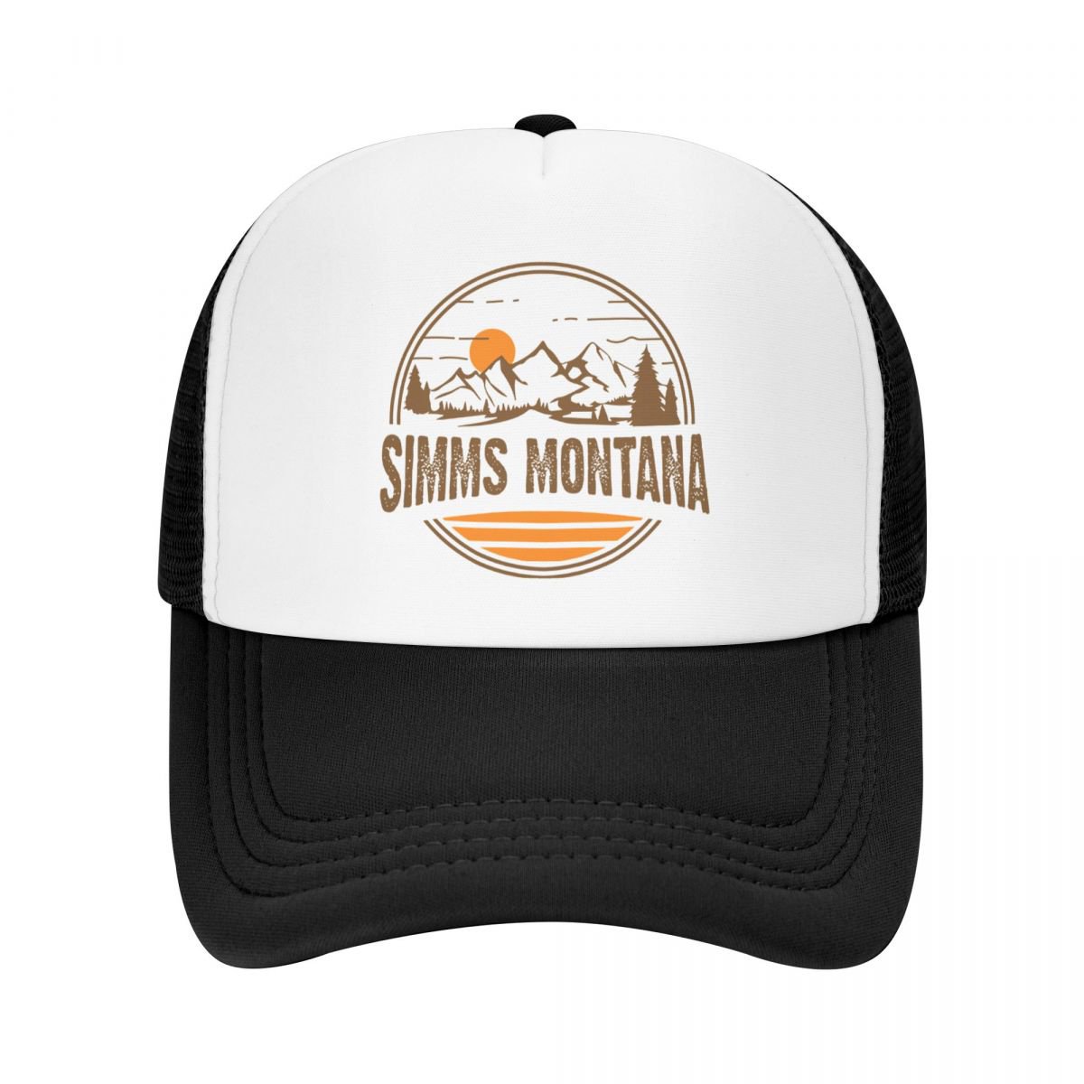 Vintage Simms Montana Mountain Hiking Baseball Cap Trucker Hat Snapback