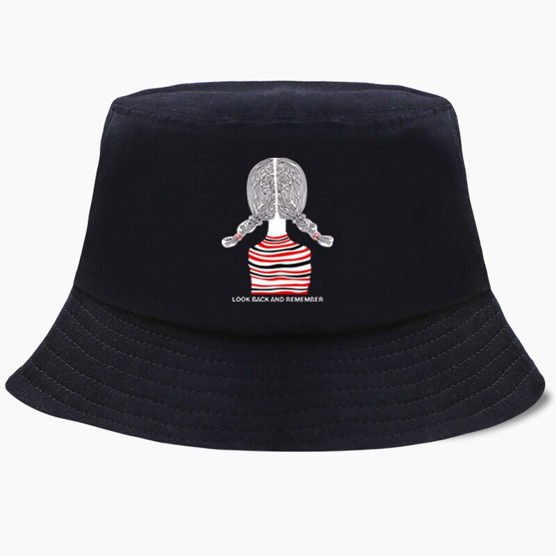 Look Back And Rember Kpop Girl Bob Bucket Hats Panama Fisherman Hat ...