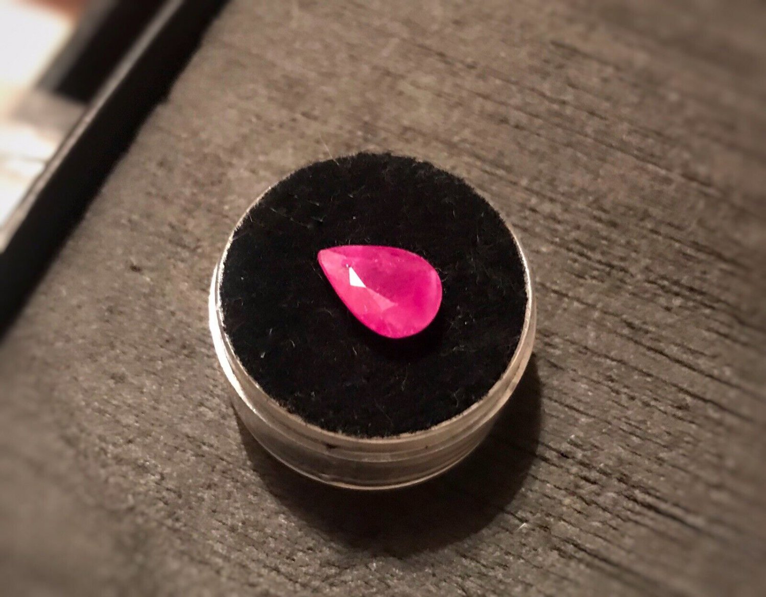 Bright Pink Ruby, Faceted Ruby, Pear VIVID 2.5Ct 11mm Genuine Natural Gemstone