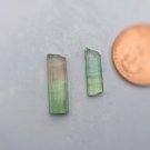 AAA Bi-Color Tourmaline, 5.2 Ct Green To Pink And Blue To Yellow 18mm x 6mm