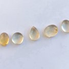 Citrine Cab Parcel, 5 Stones 11ct Super Gemmy, Golden Citrine Genuine 8x5mm