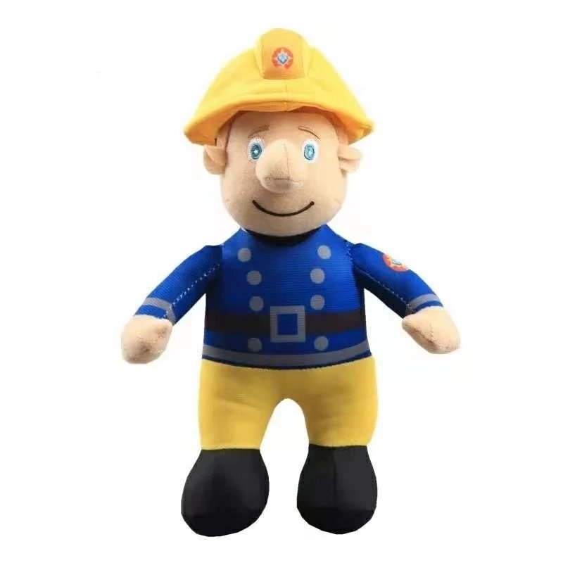 Fireman Sam Plush Toy Firefighter Soft Stuffed Doll 25cm Figure