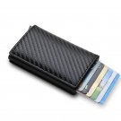 Carbon Fiber Credit Card Holder Wallets Men Brand Rfid Black Magic Trifold Leather Slim Mini