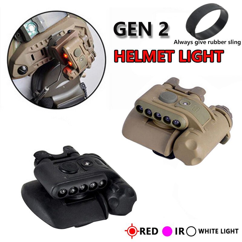 Airsoft Helmet Light Military Flashlight GEN2 Red White Lamp IR Laser Airsoft FAST Mich