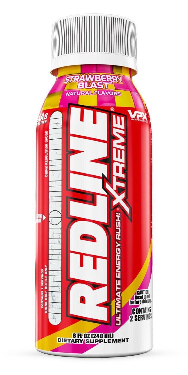 VPX Redline Xtreme Energy Drink Sugar Free, 8oz Strawberry Blast
