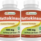 2 Pack Best Naturals Nattokinase 100 mg 90 Vcaps