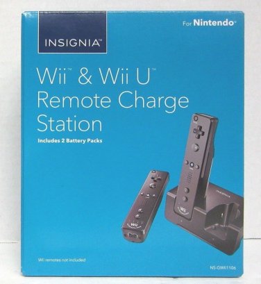 Dual Charging Charger Dock Station + 2 Battery For Wii / Wii U Remote Controller