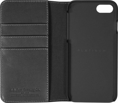 Genuine Platinum Folio Leather Protective Case for Apple iPhone 8 / 7 Charcoal