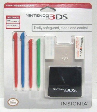 Insignia Screen Protector & Stylus Kit For New Nintendo 3DS XL - NS-G3DSSPK101