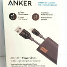 Anker PowerLine+ 6' Lightning-to-USB A Charge-and-Sync Cable - Gray