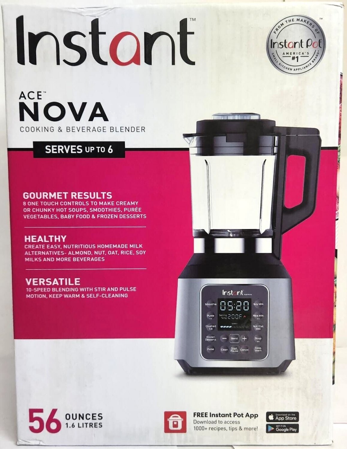 Instant Ace Nova MultiUse Cooking & Beverage Blender Silver