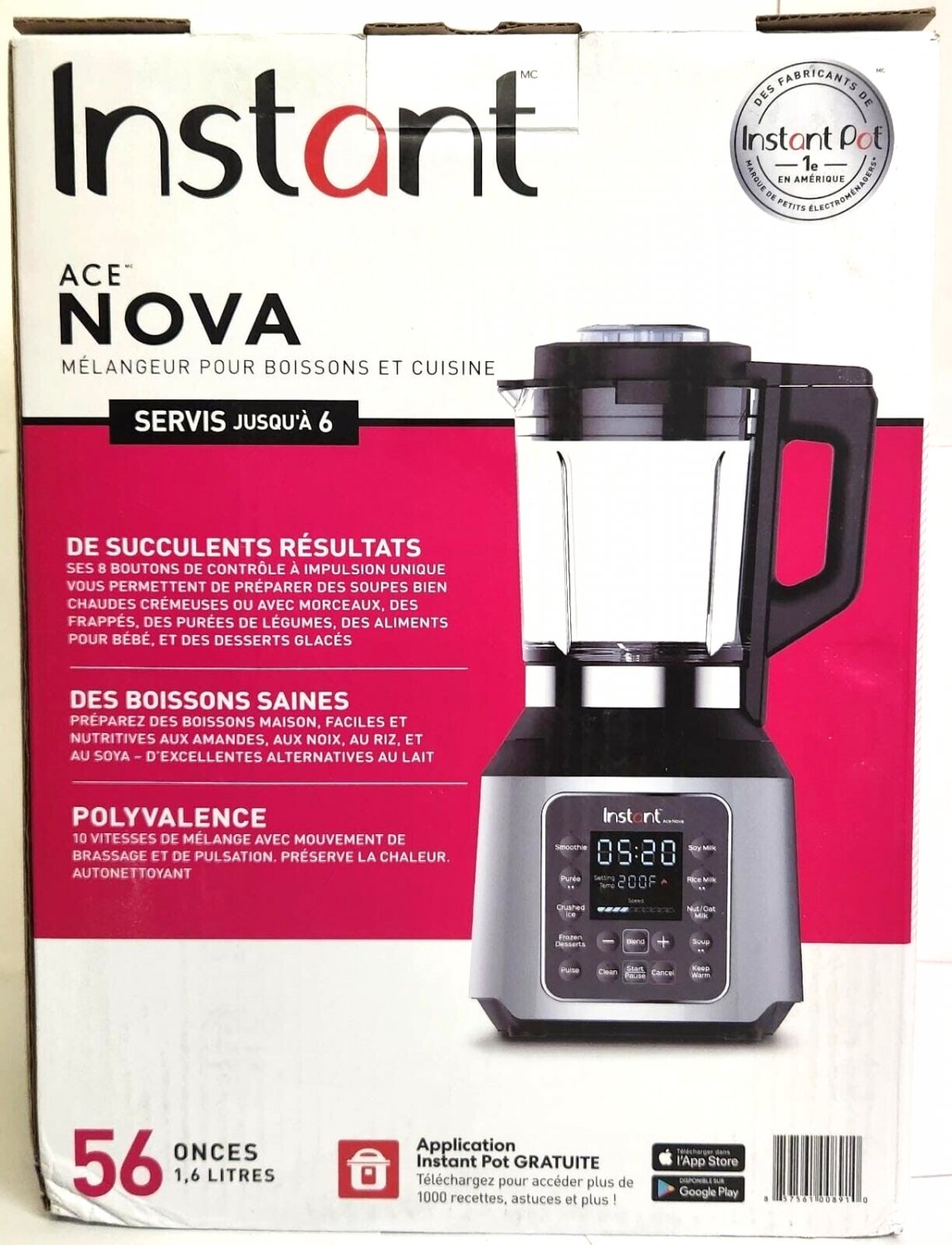 Instant Ace Nova MultiUse Cooking & Beverage Blender Silver