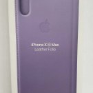 Genuine Apple Leather Folio Case for iPhone XS Max - Lilac