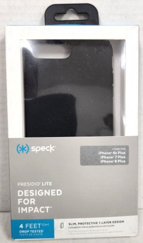 NEW Speck Presidio Lite slim thin Case for iPhone 8 Plus 7 Plus - Black