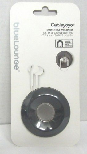 NEW Bluelounge Cableyoyo Earbud/Cable Management Soft Silicone Rubber Dark Grey