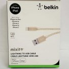 Belkin - MIXIT 4FT Metallic Lightning to USB Cable - Gold