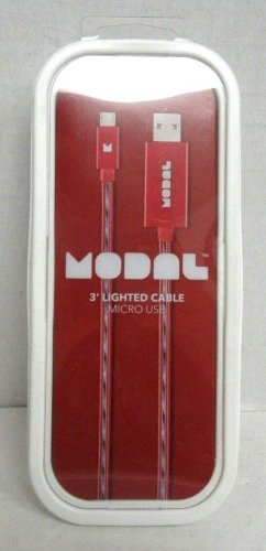 Modal - 3' Micro USB Charge-and-Sync Cable - Red
