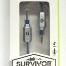 Griffin - Survivor AUX 4' Auxiliary Audio Cable - Blue
