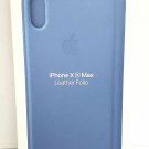 Genuine Apple iPhone XS Max Leather Folio - Cornflower