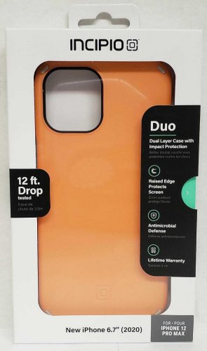 Incipio - Duo Case for Apple iPhone 12 Pro Max - Clementine Orange/Gray