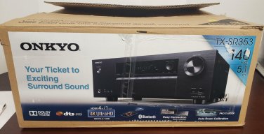Onkyo TX-SR353 5.1 Ch 4K Ultra HD 3D Pass-Through Receiver (FOR PARTS) #135