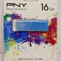 NEW - PNY - Attach&Atilde;&copy; 3 16GB USB 2.0 Flash Drive - Blue