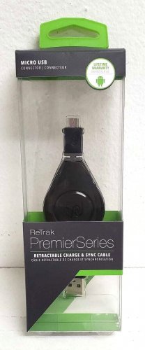 ReTrak - Premier 3.2' USB 2.0-to-Micro USB Charge-and-Sync Cable - Black