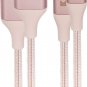 Modal - 4FT Lightning to USB Charge & Sync Cable (2 Pack) - Pink/Peach