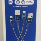 Modal - 4FT Lightning-to-USB Charge & Sync Cable (2 Pack) - Blue/Gray