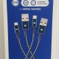 Modal - 4FT Lightning-to-USB Charge & Sync Cable (2 Pack) - Blue/Gray