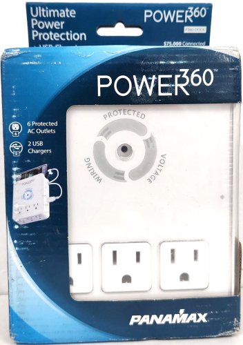 Panamax - Power 360 6-Outlet Wall Tap Charging Station - White