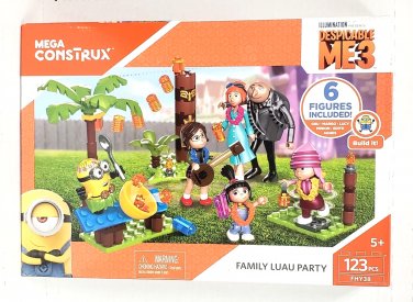New Mega Construx Despicable Me 3 Family Luau Party w/ 6 Figures FHY38 Minions