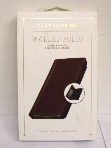Case-Mate Leather Wallet Folio Case for Samsung Galaxy S5 Cell Phones - Brown