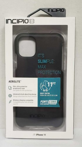 Incipio - Aerolite Case compatible with Apple iPhone 11 - Black/Clear