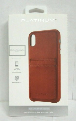 Platinum Leather Wallet Case for iPhone XS Max